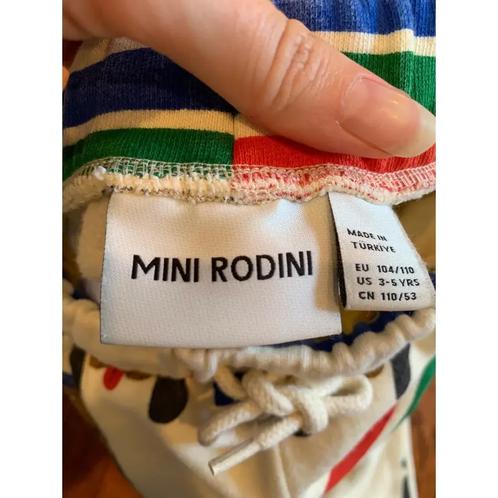 Mini Rodini Bloodhound Dog 100% Cotton AOP Sweatsuit | Multi | 3-5 years